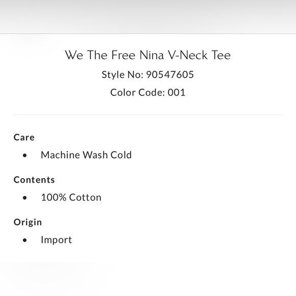 NWT Free People We Th Free Nina V-Neck Tee - Picture 6 of 6
